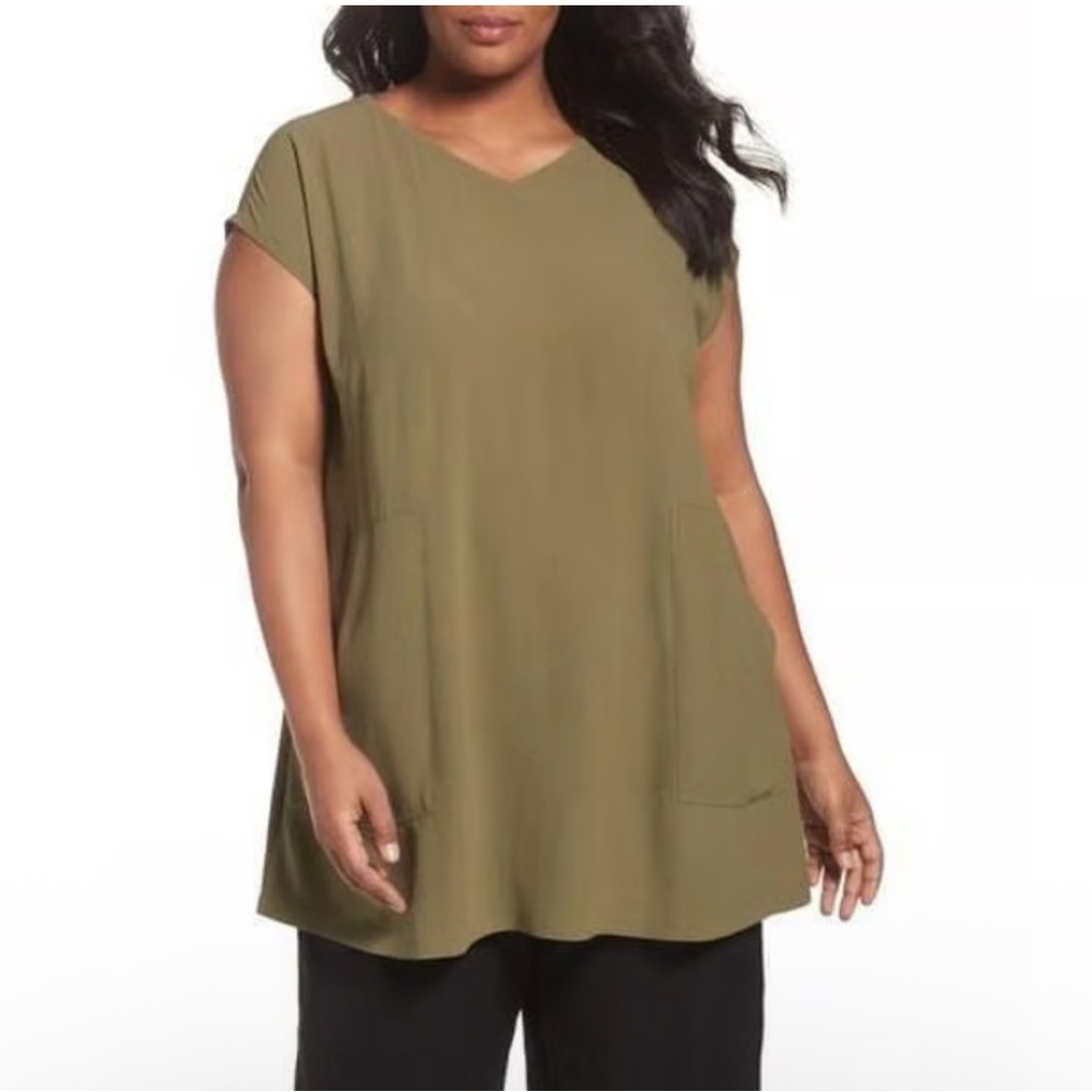 Eileen Fisher Olive Green Women's Top